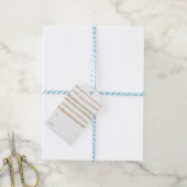 Gelb und Grau Zig Zag Muster Geschenkanhänger (Mit Garn)