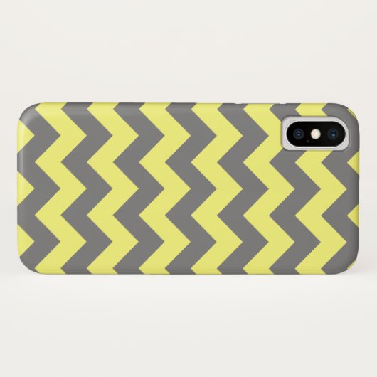 Gelb und Grau Zigzag Case-Mate iPhone Hülle (Rückseite (Horizontal))