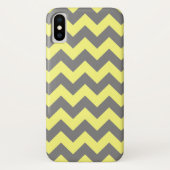 Gelb und Grau Zigzag Case-Mate iPhone Hülle (Rückseite)
