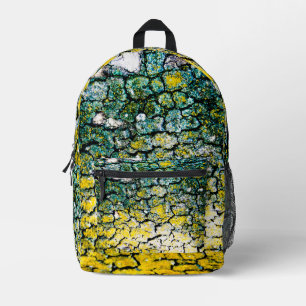 Gelb und grün Abstrakt Bedruckter Rucksack