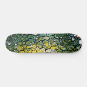 Gelb und grün Abstrakt Skateboard (Horizontal)