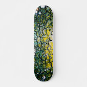 Gelb und grün Abstrakt Skateboard (Vorne)