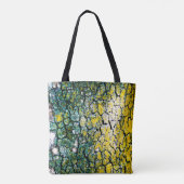 Gelb und grün Abstrakt Tasche (Rückseite)