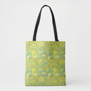 Gelb und grün fröhlich Abstrakt geometrisch Tasche