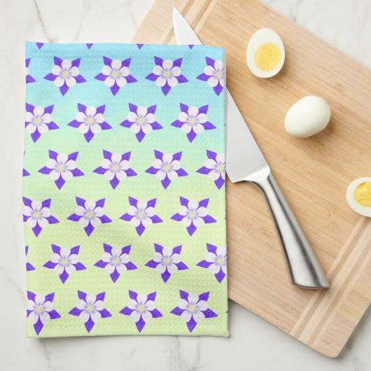 Gelb und grün geschirrtuch (Viertel Falte)