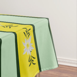 Gelb und grün gestrichen tischdecke