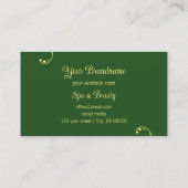 Gelb und grün gezinkelt Verziert Visitenkarte (Rückseite)