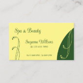 Gelb und grün gezinkelt Verziert Visitenkarte (Vorderseite)