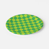 Gelb und grün pappteller (Schrägansicht)