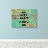 Gelb und grün schälen Behalten Ruhe Leinwanddruck (Insitu (Holzboden))