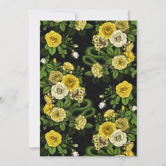 Gelb und grün versteckt in den Rose (Vorderseite)