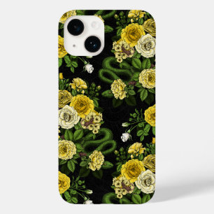 Gelb und grün versteckt in den Rose Case-Mate iPhone 14 Hülle