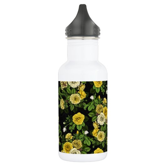 Gelb und grün versteckt in den Rose Edelstahlflasche (Links)