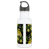 Gelb und grün versteckt in den Rose Edelstahlflasche (Rückseite)