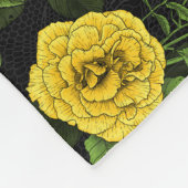 Gelb und grün versteckt in den Rose Fleecedecke (Ecke)