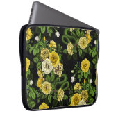 Gelb und grün versteckt in den Rose Laptopschutzhülle (Vorne Rechts)