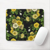Gelb und grün versteckt in den Rose Mousepad (Mit Mouse)