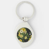Gelb und grün versteckt in den Rose Schlüsselanhänger (Vorderseite)