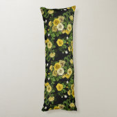 Gelb und grün versteckt in den Rose Seitenschläferkissen (Rückseite (Vertikal))