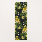 Gelb und grün versteckt in den Rose Yogamatte (Rückseite)