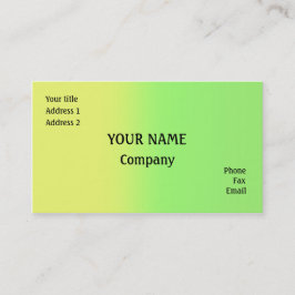 Gelb und grün visitenkarte