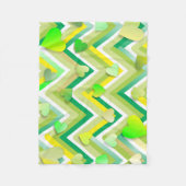 gelb und grün Zickzack Fleecedecke (Vorderseite)