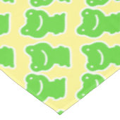 Gelb- und Grünfrösche Tischdecke (Schrägansicht)