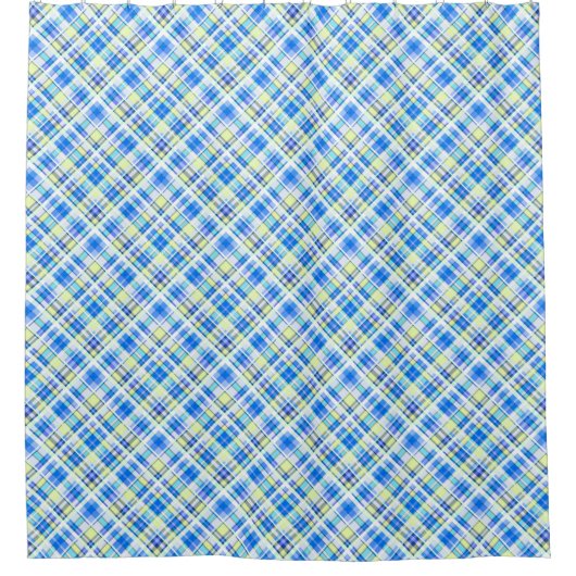 Gelb und hellblau duschvorhang (Vorderseite)