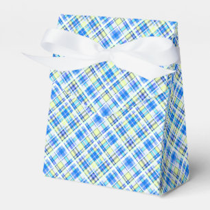 Gelb und hellblau geschenkschachtel