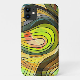 Gelb und Herbstbraun mit schwarzen Linien Case-Mate iPhone Hülle