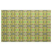 Gelb und Herbstbraun mit schwarzen Linien Stoff (Yard (91,4 cm))