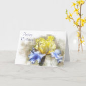Gelb und Lavendel-Iris Karte (Gelbe Blume)