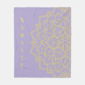 Gelb und Lavendel Mandala Fleece Blanket (Vorderseite)