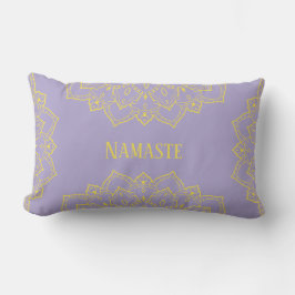 Gelb und Lavender Mandala Lumbar Pillow Lendenkissen