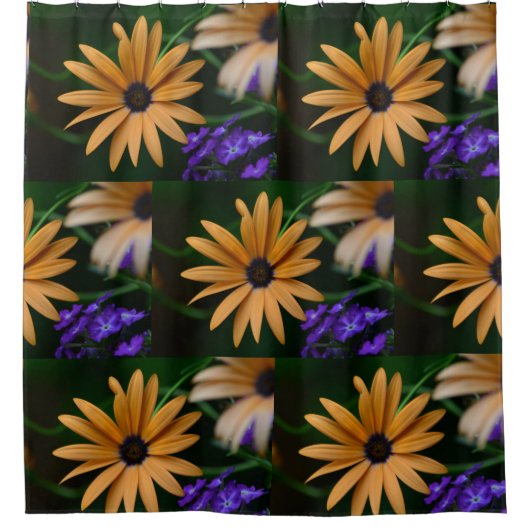 Gelb und Lila Duschvorhang (Vorderseite)