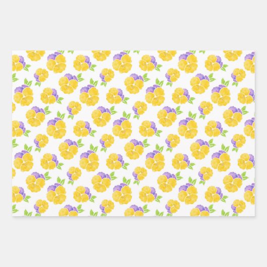 Gelb- und Lila Farbmuster Geschenkpapier Set (Vorderseite 3)