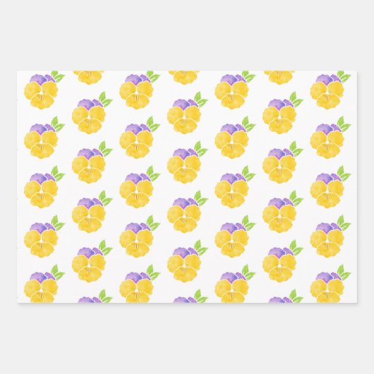 Gelb- und Lila Farbmuster Geschenkpapier Set (Vorderseite 2)