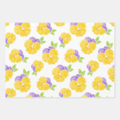 Gelb- und Lila Farbmuster Geschenkpapier Set (Vorderseite)