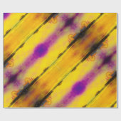 Gelb und Lila Geschenkpapier (Flach)