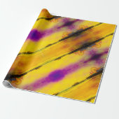 Gelb und Lila Geschenkpapier (Ungerollt)