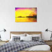 Gelb und Lila Leinwanddruck (Insitu (Schlafzimmer))