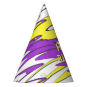 Gelb und Lila Partyhütchen (Links)