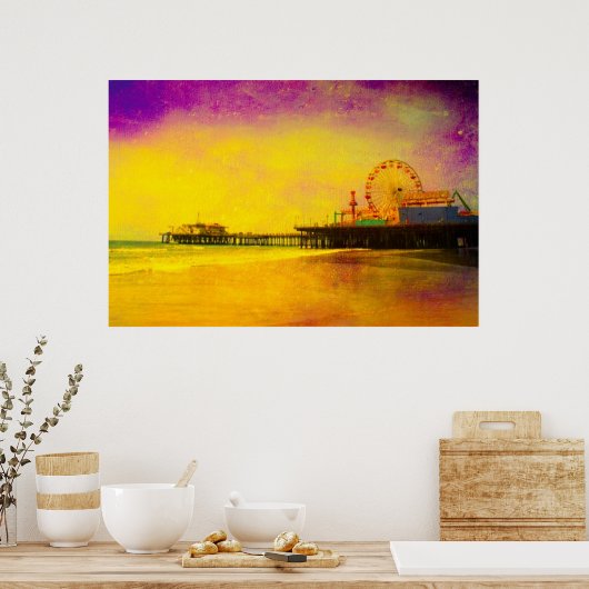 Gelb und Lila Poster (Küche)