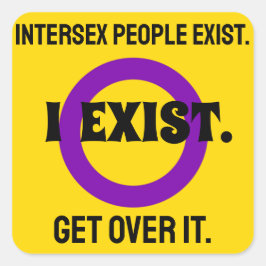 Gelb und Lila Quadratischer Aufkleber