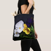Gelb und Lila Stiefmütterchen Tasche (Von Nahem)
