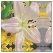 Gelb und Lilien Stoff (Nahaufnahme)