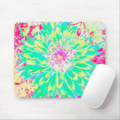 Gelb und Magenta Dekorative Dahlia Blume Mousepad (Mit Mouse)