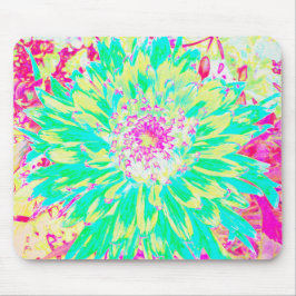 Gelb und Magenta Dekorative Dahlia Blume Mousepad