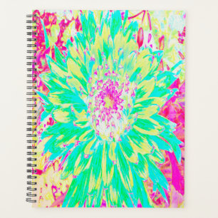 Gelb und Magenta Dekorative Dahlia Blume Planer