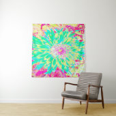 Gelb und Magenta Dekorative Dahlia Blume Wandteppich (Beispiel (Horizontal))